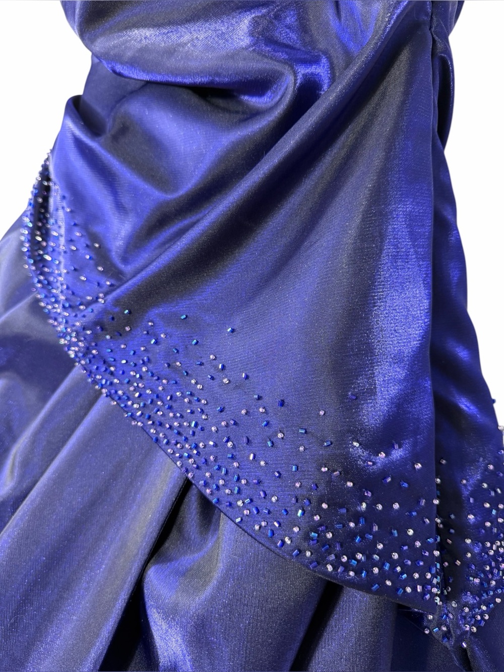 Strapless Sue Wong Nocturne Royal Sapphire /Royal Purple Iridescent Dress Formal - Picture 2 of 6
